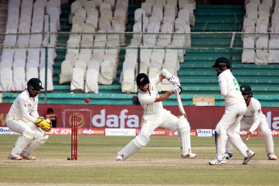 Williamson guiding a shot through point