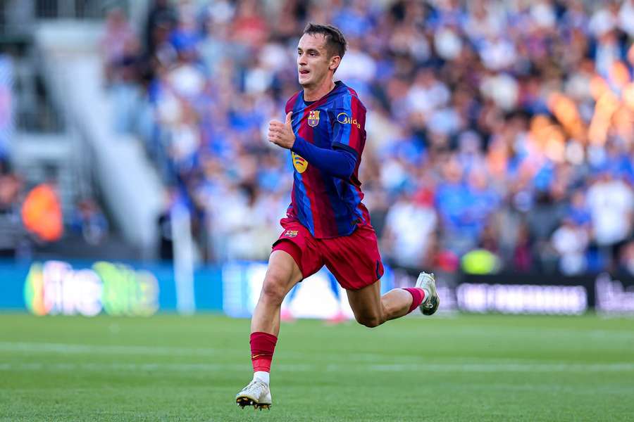 Marc Casadó, durante el amistoso de pretemporada ante el Birmingham City