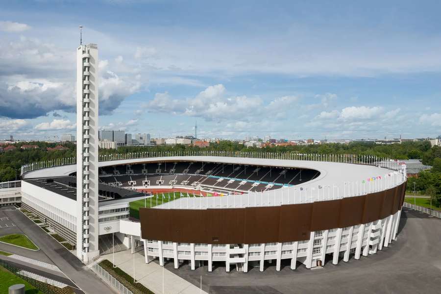 O Estádio Olímpico da capital finlandesa O Estádio Olímpico da capital finlandesa