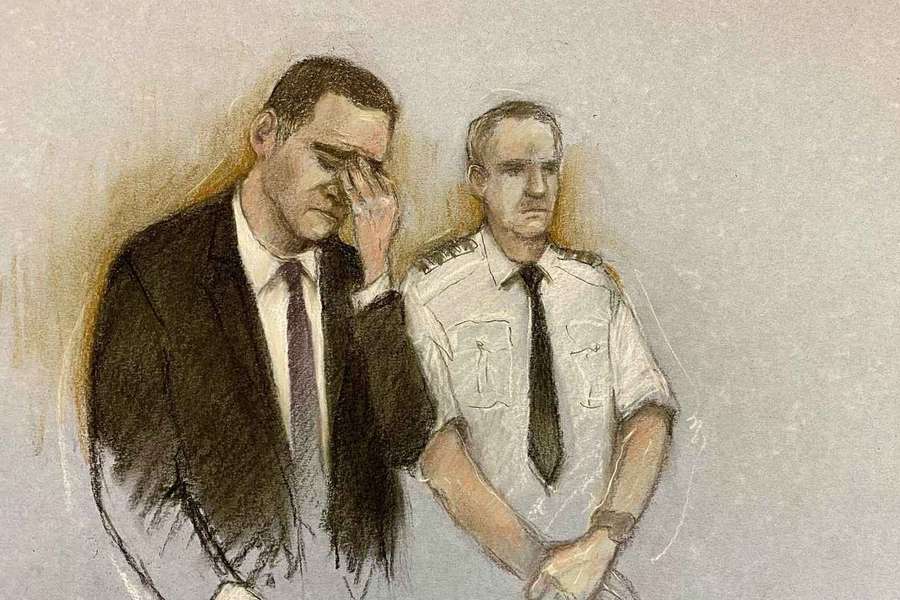 Courtroom sketch showing Paul Doyle at Liverpool Crown Court Courtroom sketch showing Paul Doyle at Liverpool Crown Court