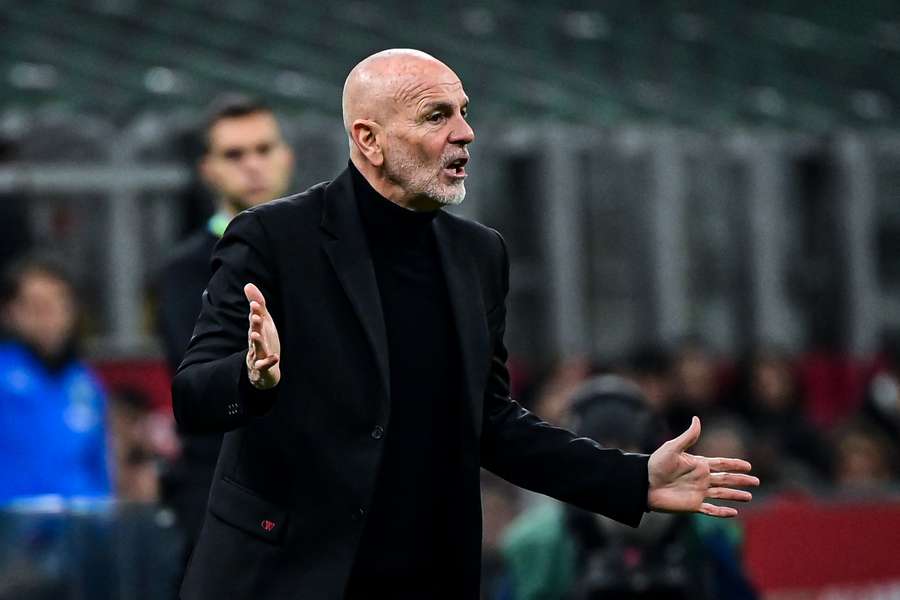 Pioli nel corso del match contro il Sassuolo