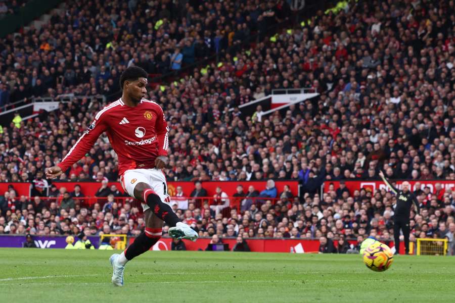 Manchester United forward Marcus Rashford in action