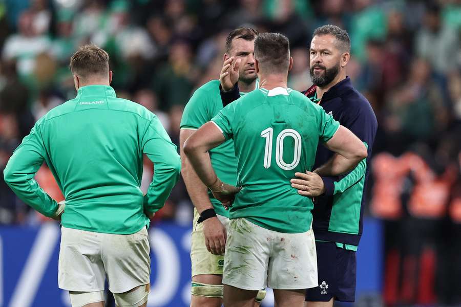 Farrell and Sexton chatting post-match