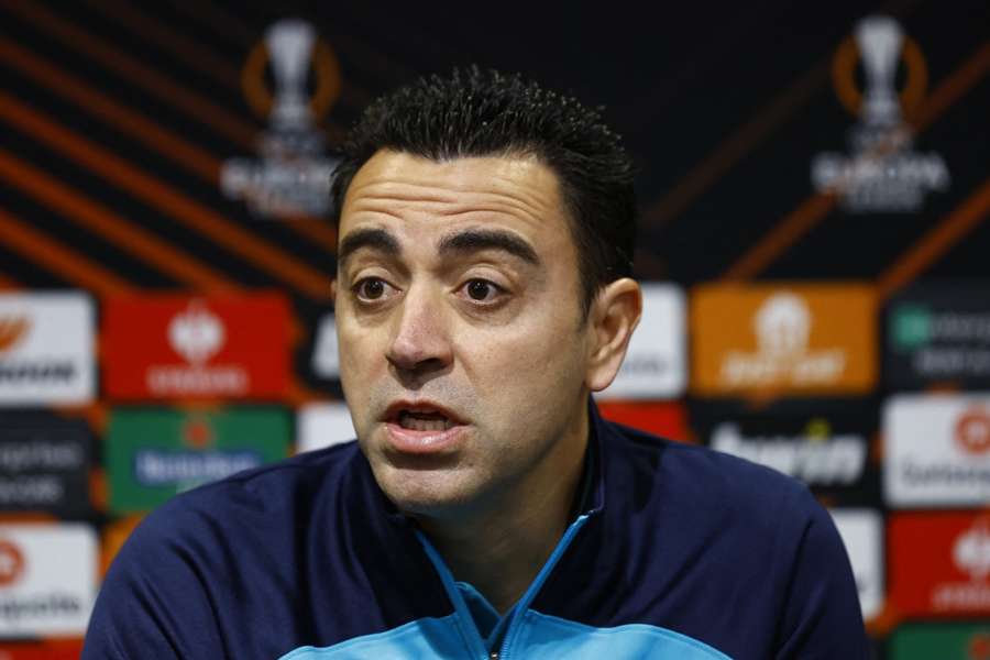 Xavi during a press conference (archive photo)