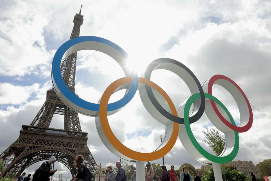 Os anéis olímpicos deste verão, em Paris