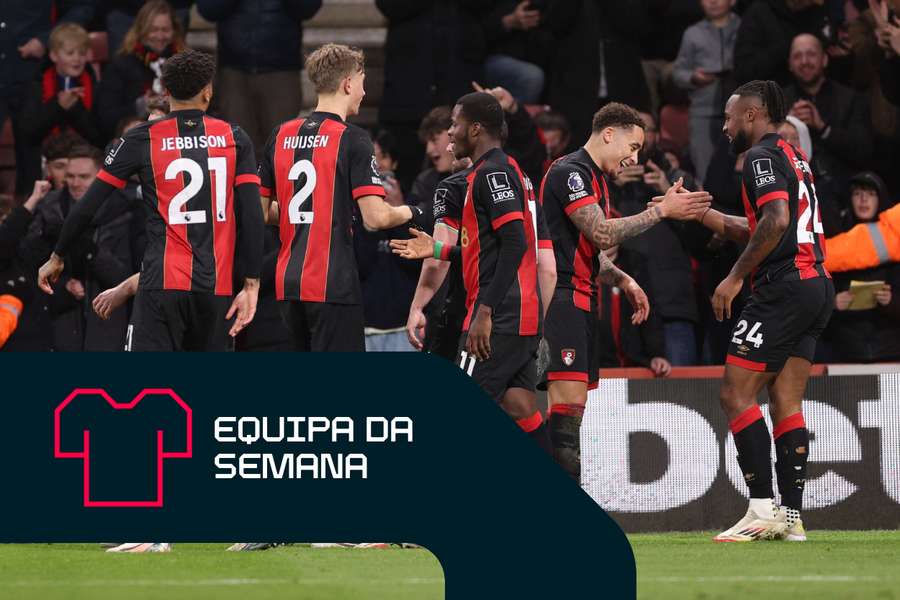 Bournemouth comemora a vitória sobre o Nottingham Forest