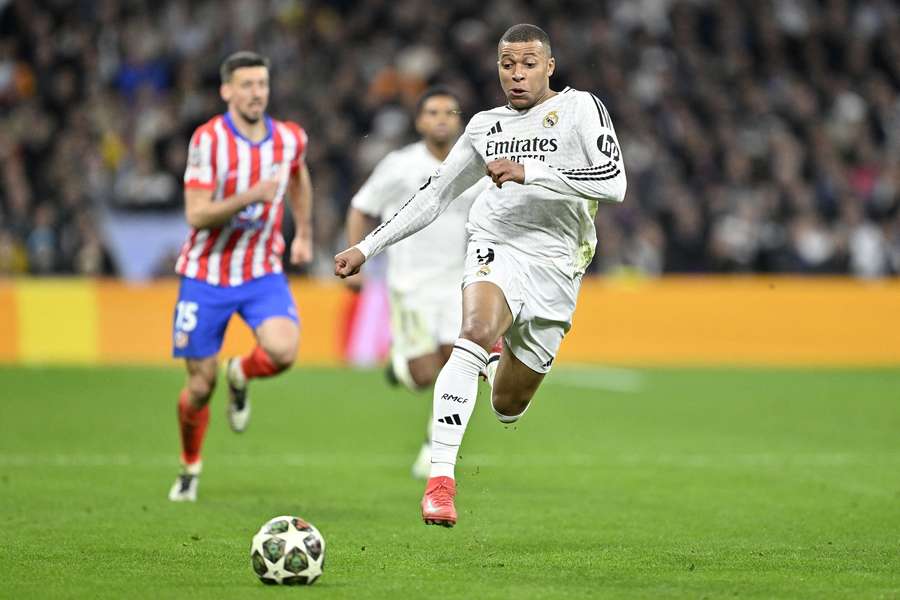 Kylian Mbappé contra o Atlético na terça-feira.