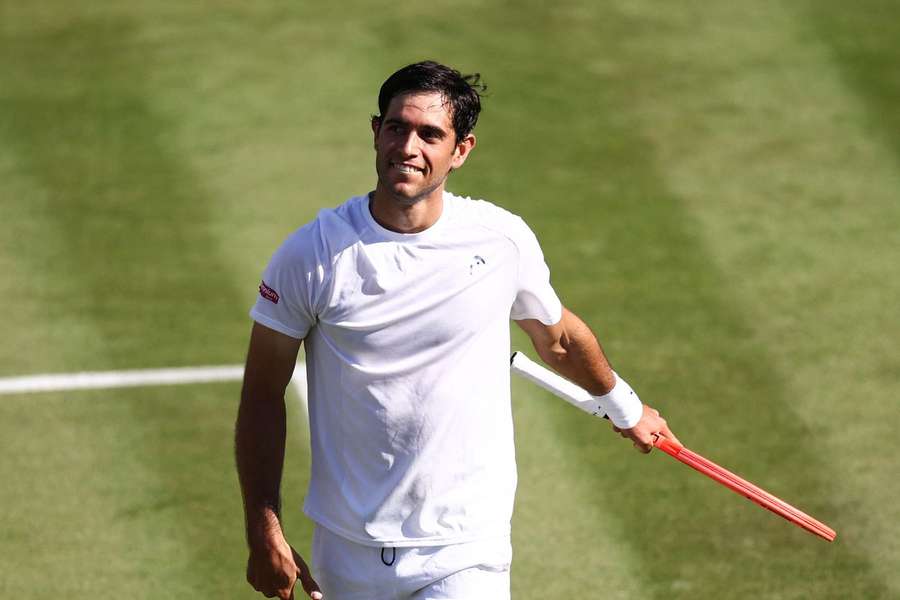 Nuno Borges em ação em Wimbledon