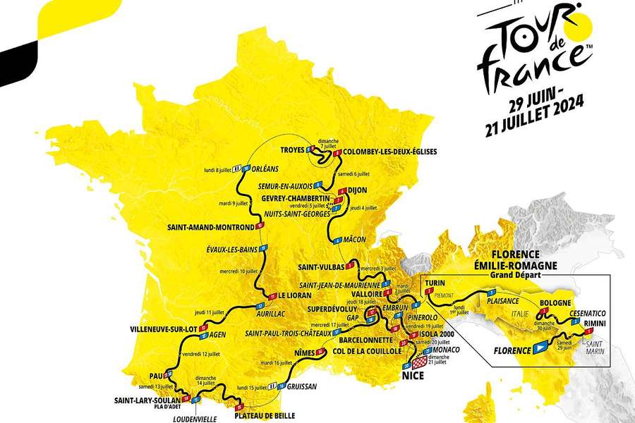 Este es el recorrido del Tour de Francia 2024