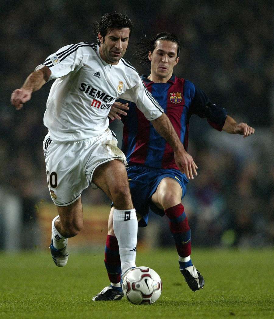 Luís Figo atuou por Barcelona e Real Madrid