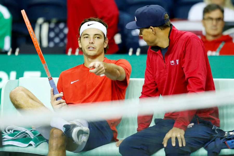 Bob Bryan alongside Taylor Fritz