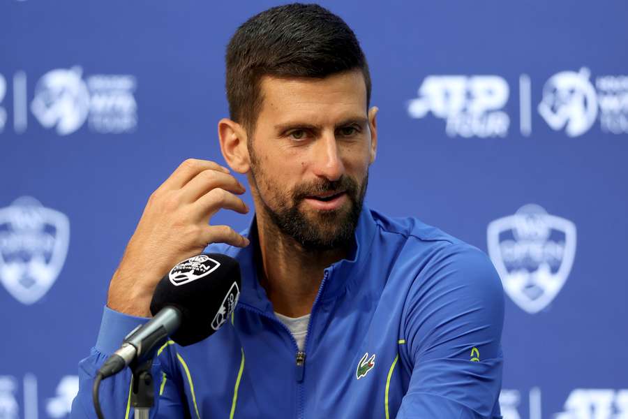Djokovic la conferința de presă