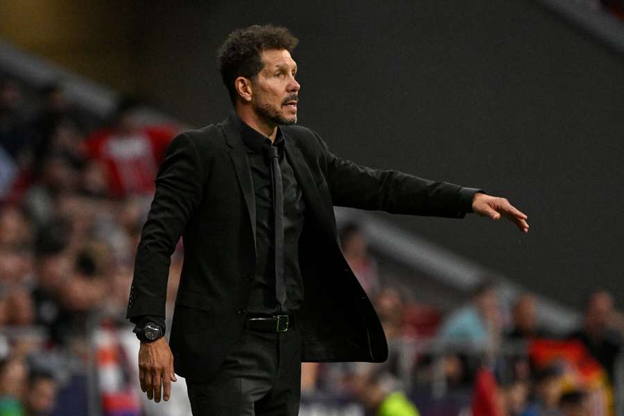 Simeone forcément très heureux après la victoire de son équipe.