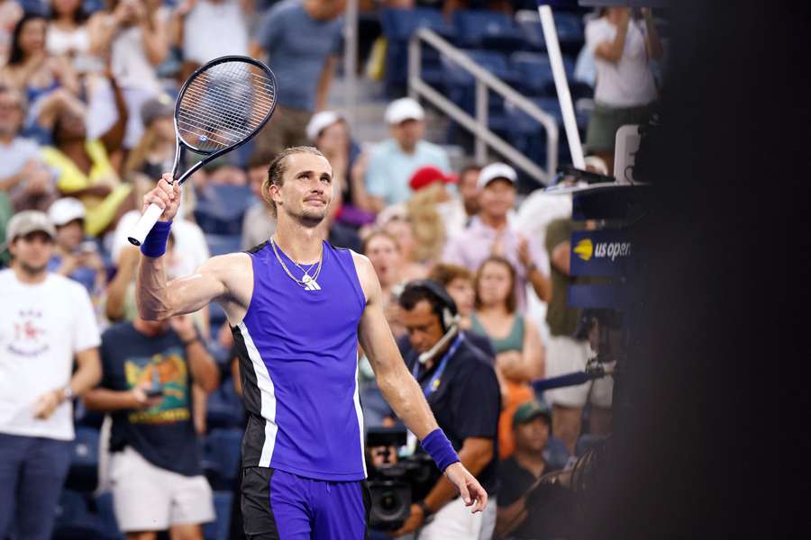 Zverev in actie op de US Open