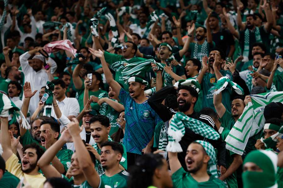 Al Ahli fans celebrate
