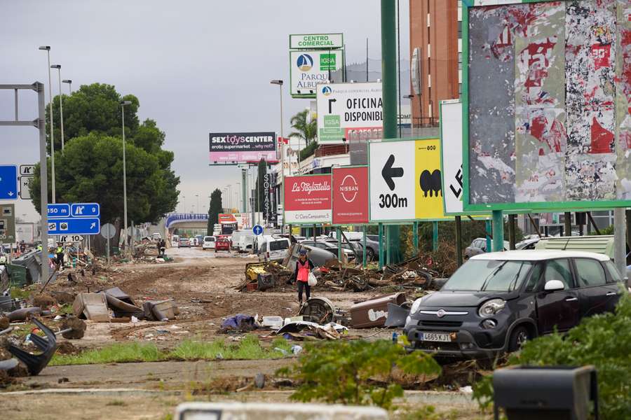 A general view of destruction following the deadly floods in the Valencia region