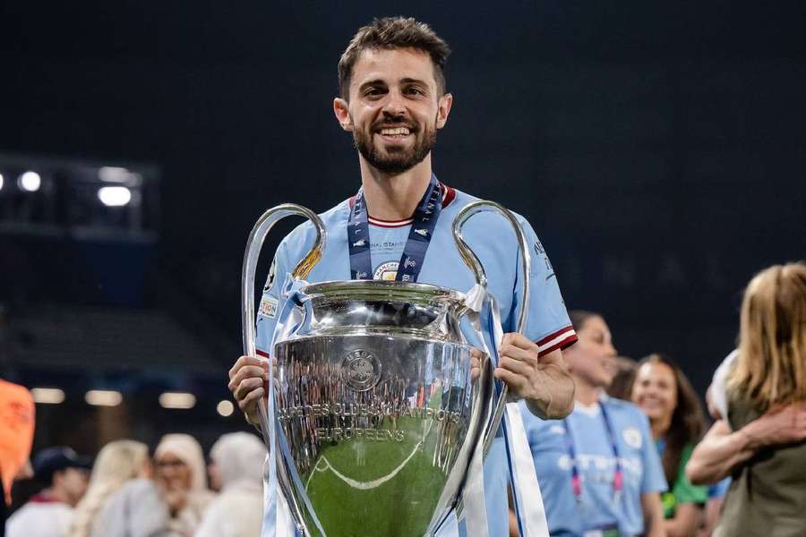 Bernardo Silva après le succès citizen en finale de C1.