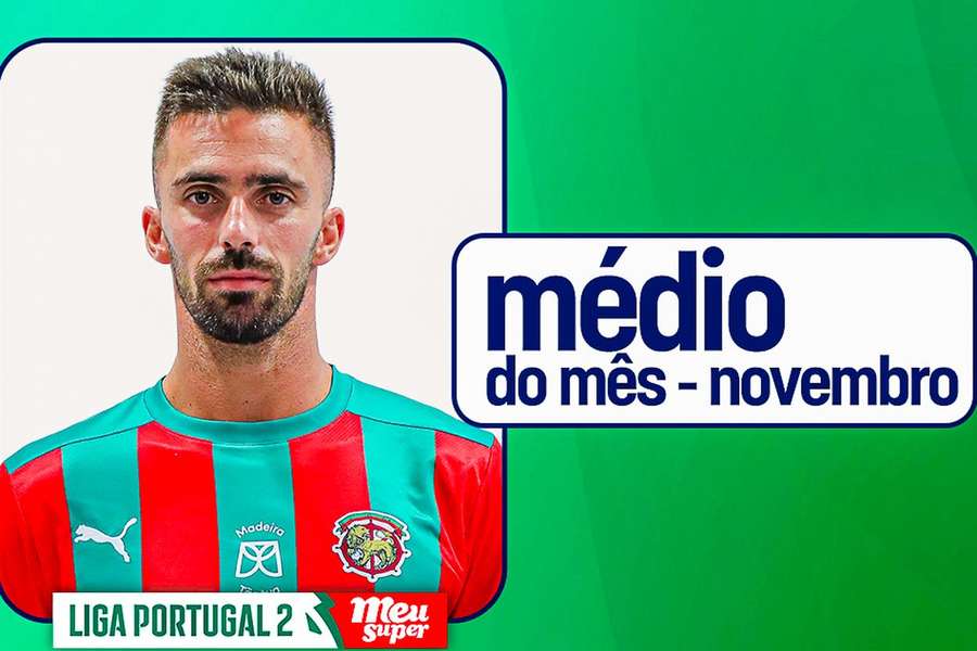 Carlos Daniel, melhor médio de novembro na Liga 2