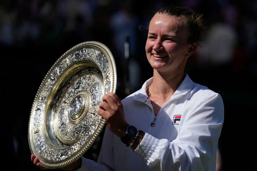 Barbora Krejcikova ließ ihrer Freude freien Lauf.