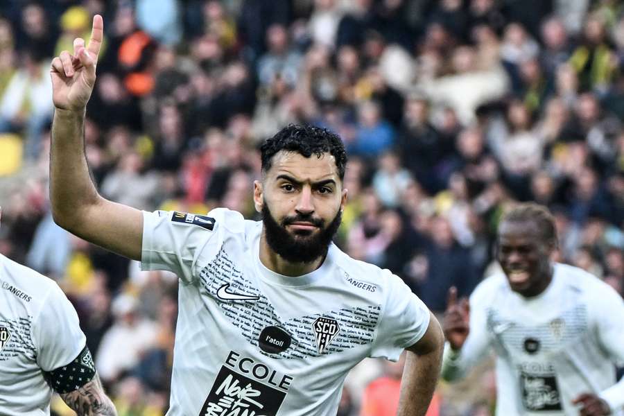 Amine Sbaï avec Angers en mars 2026.