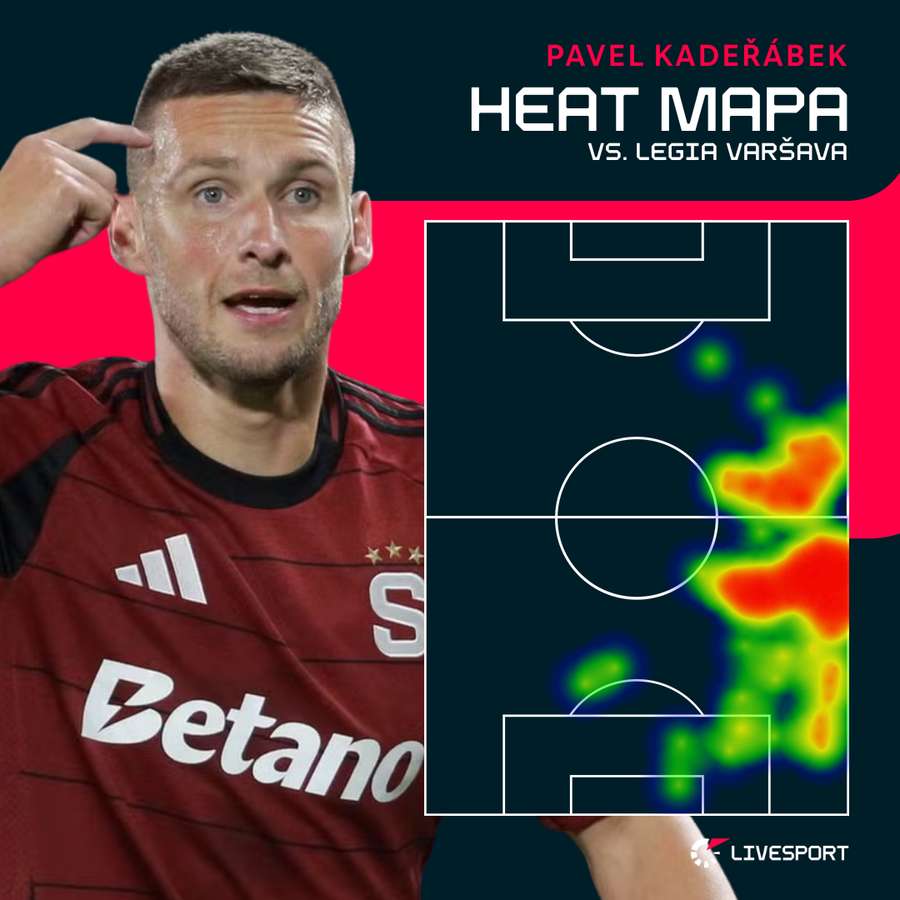 Heat Mapa Pavla Kadeřábka.