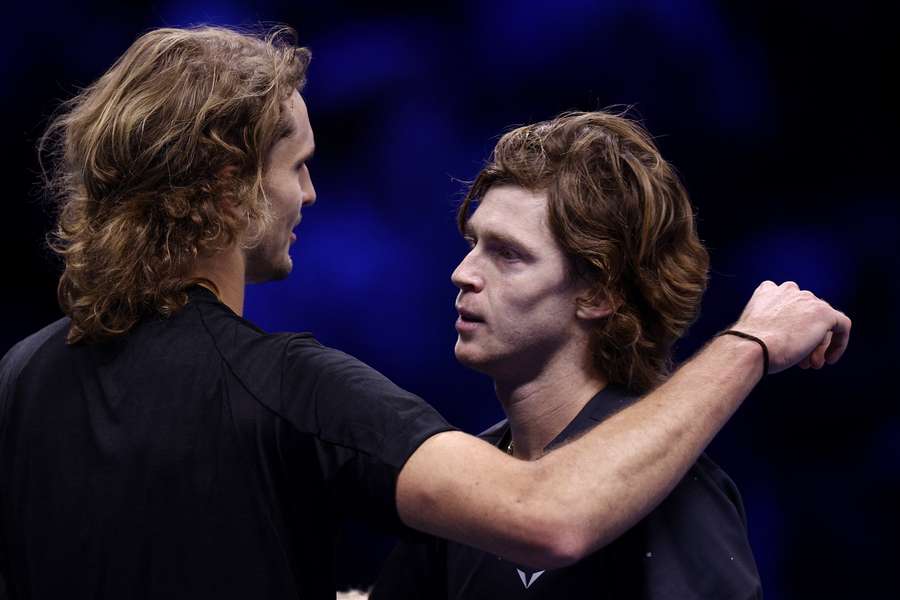 Alex Zverev, left, and Andrey Rublev have both won titles this year