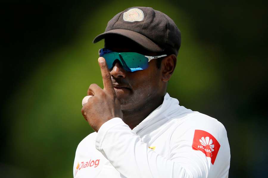 Angelo Mathews made 47 in Sri Lanka's first innings total of 355