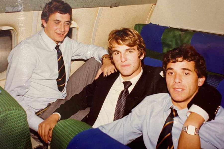 José Ramón Bermell, en un vuelo con Roberto Fernández