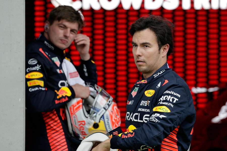 Sergio Pérez e Max Verstappen disputaram a corrida