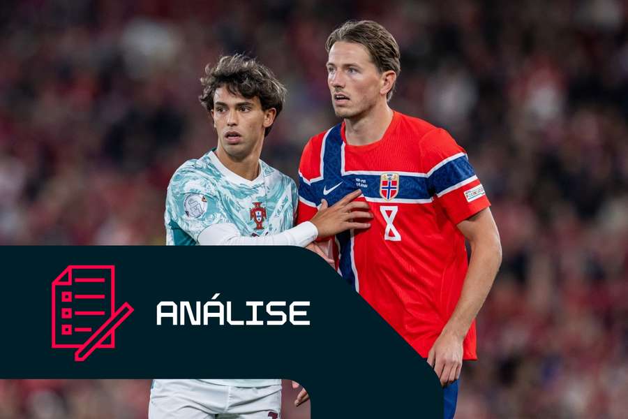 João Félix ao lado de Sander Berge