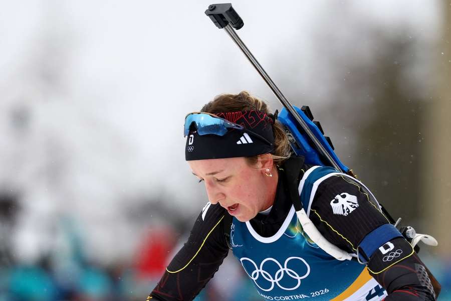 Franziska Preuß versagten beim letzten Schießen die Nerven. Franziska Preuß versagten beim letzten Schießen die Nerven.