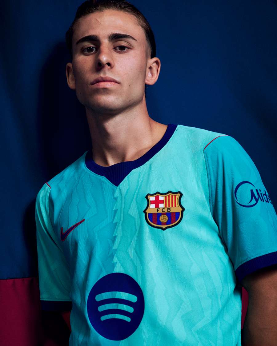 Fermín, con la tercera equipación del Barcelona