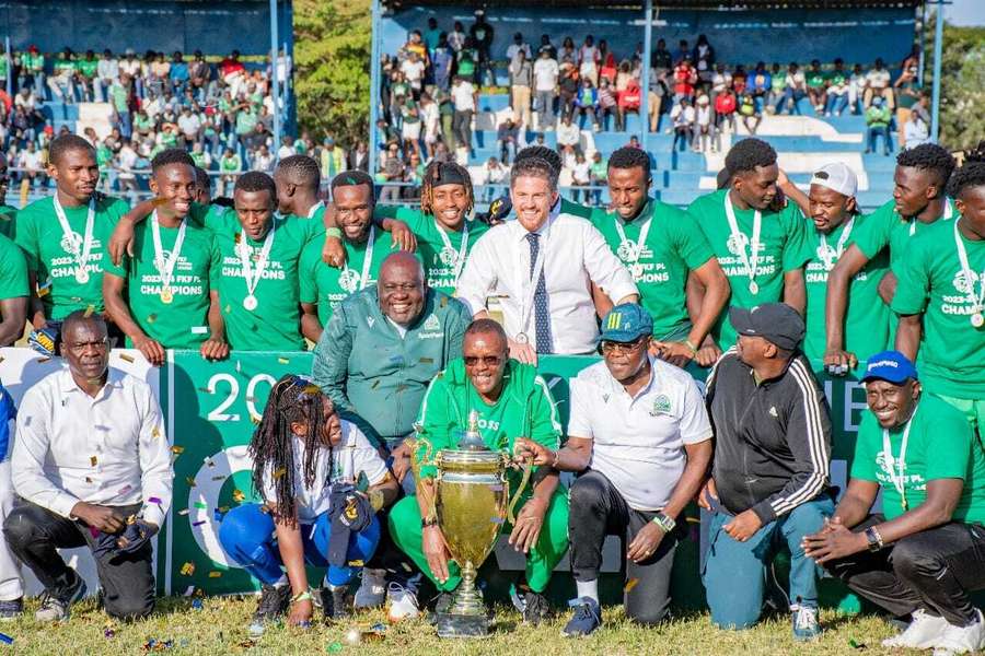 Gor Mahia are in the market for a new head coach after the departure of Johnathan McKinstry (centre)