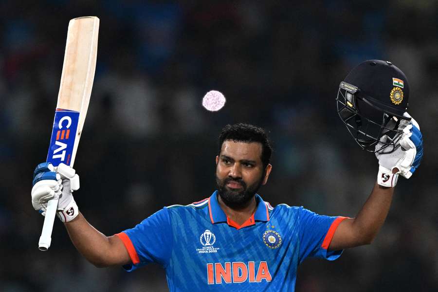 Record seventh World Cup century for India captain Rohit Sharma