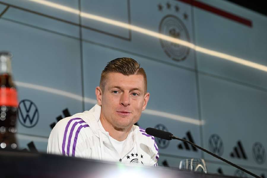 Kroos during a press conference