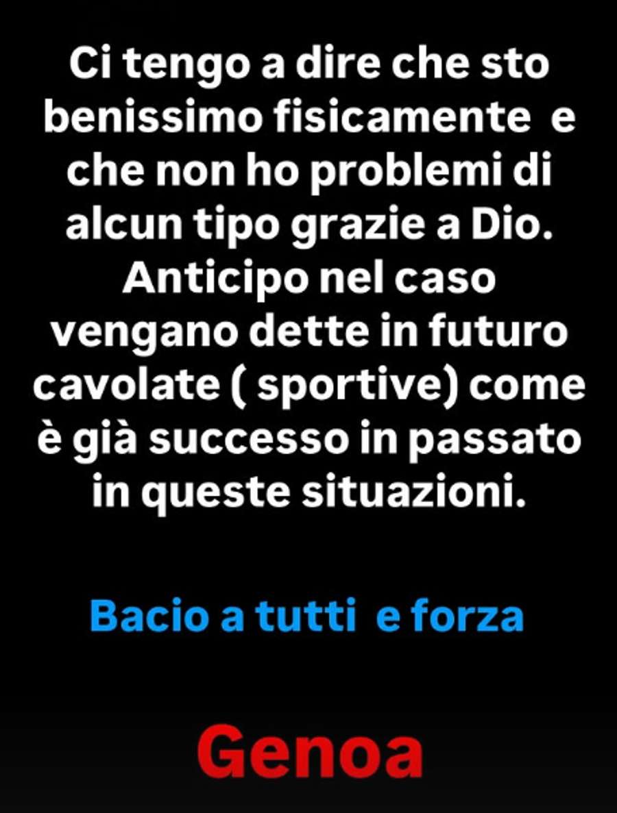 La historia que publicó Balotelli.