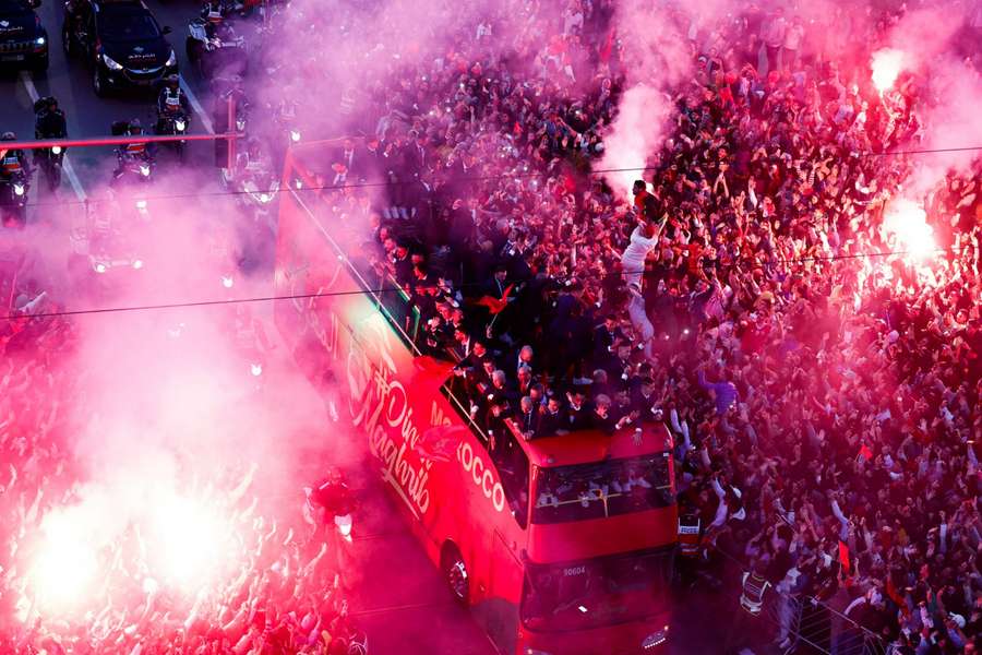 Marrocos fez a festa após o histórico quarto lugar na Copa de 2022