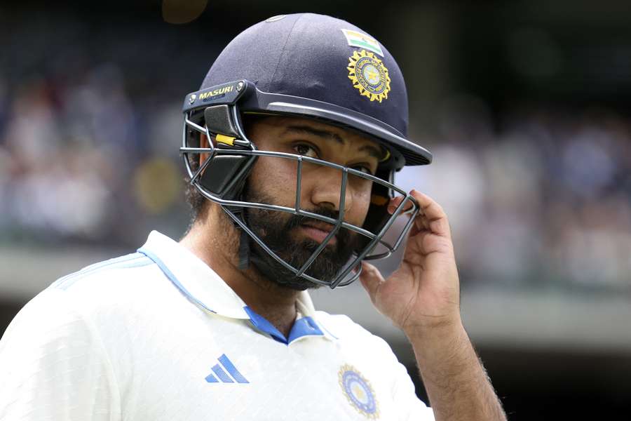 India's Rohit Sharma prepares to bat on the second day of the fourth Test match against Australia last year