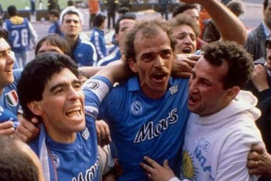 Palummella con Maradona e Alemão