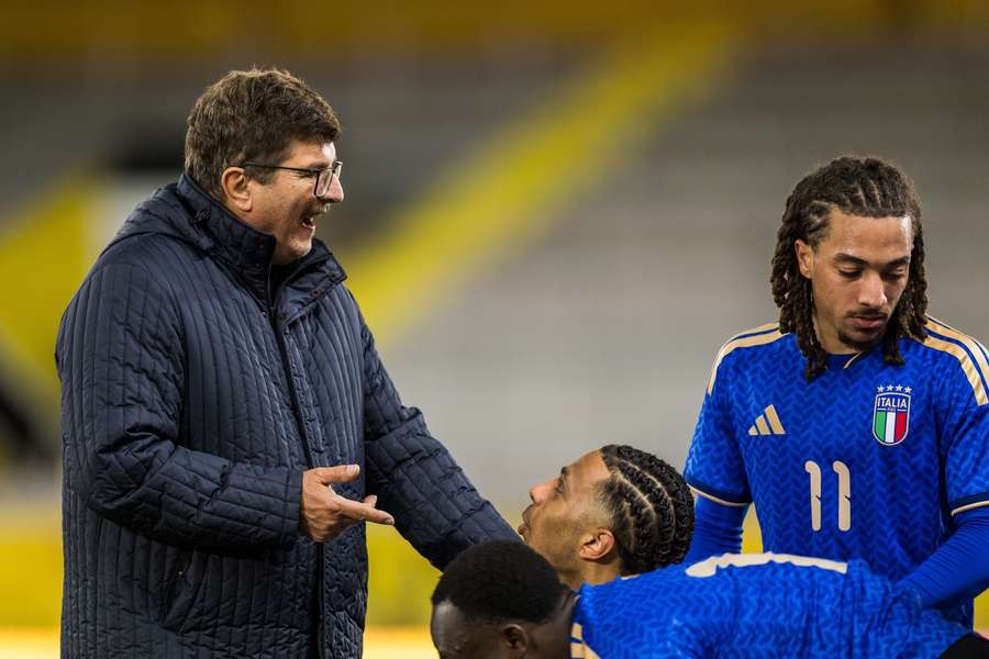 Luca Koleosho in U21 con Baldini Luca Koleosho in U21 con Baldini