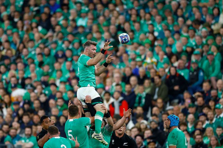 Ireland's Peter O'Mahony in action