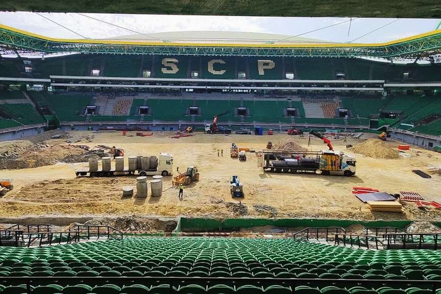 As obras no Estádio José Alvalade As obras no Estádio José Alvalade
