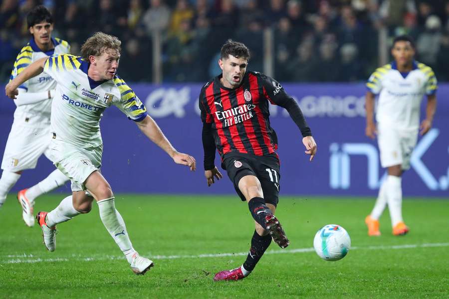 Pulisic avec l'AC Milan. Pulisic avec l'AC Milan.