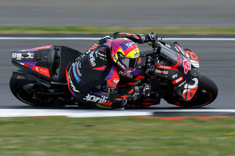 Aprilia Racing's Aleix Espargaro during qualifying