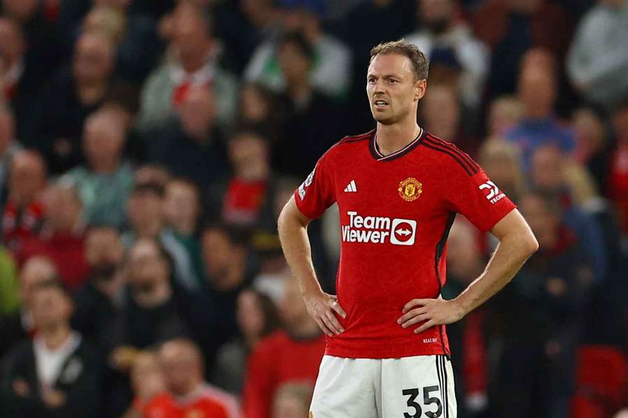 Jonny Evans in action for Manchester United