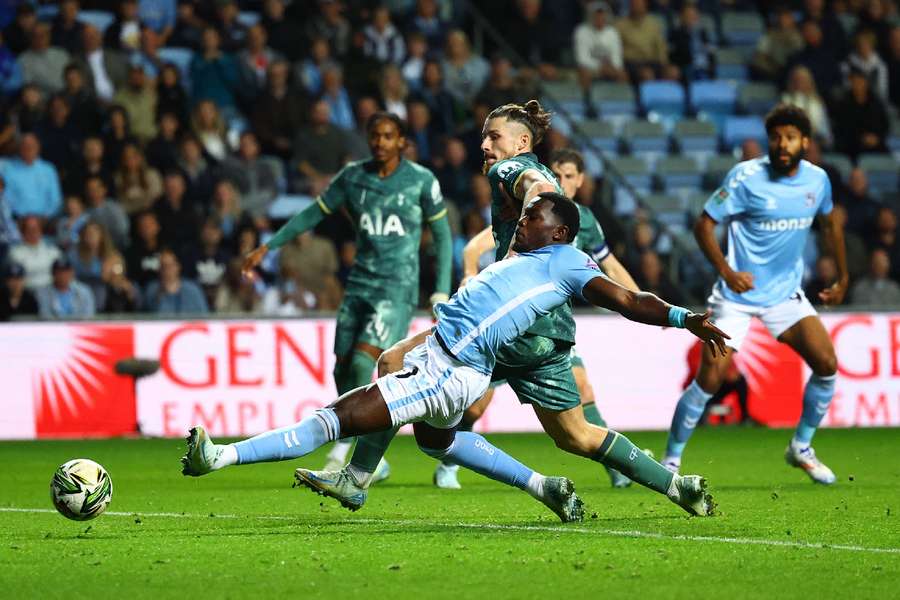 Tottenham and Coventry in action 