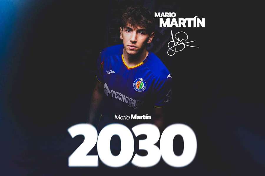Mario Martín continuará en el Getafe hasta 2030 Mario Martín continuará en el Getafe hasta 2030