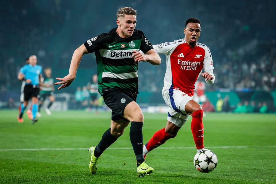 Gyokeres played against Arsenal in the Champions League