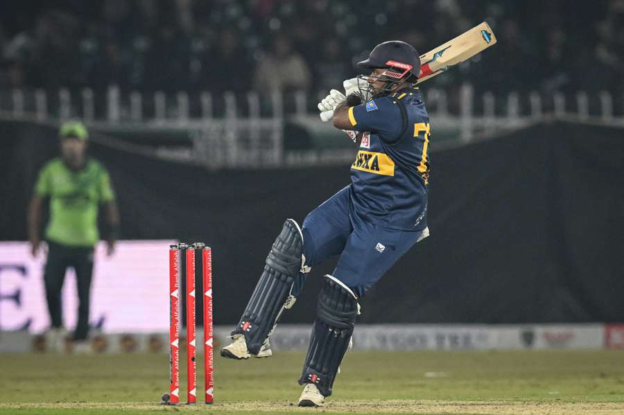 Sri Lanka captain Charith Asalanka plays a pull shot in Tuesday's first ODI. Sri Lanka captain Charith Asalanka plays a pull shot in Tuesday's first ODI.