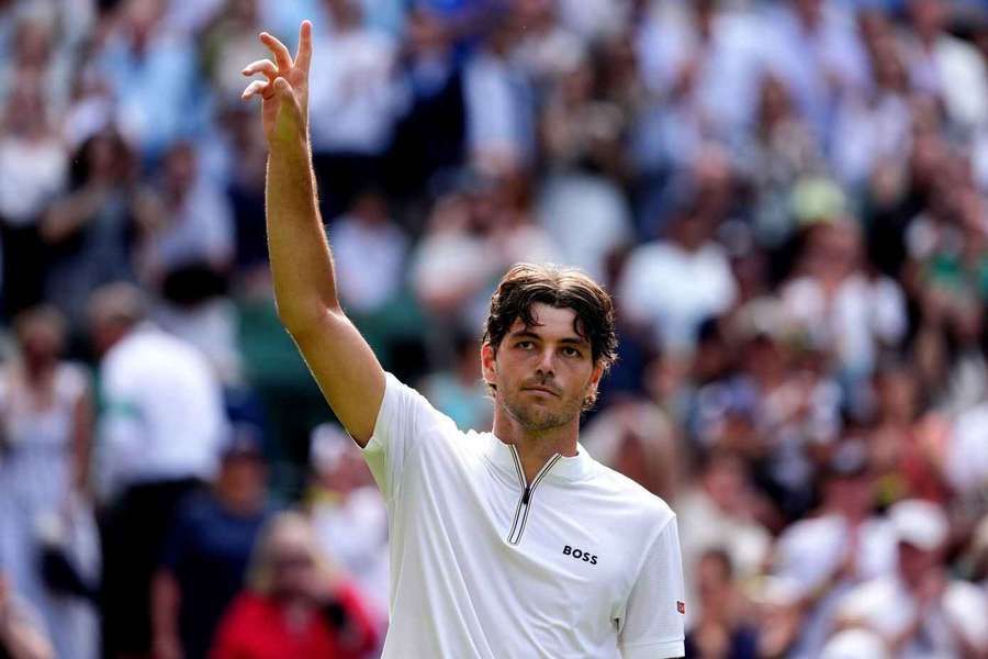 Taylor Fritz celebrates his win